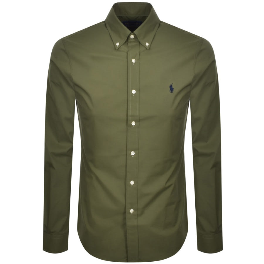 Alternative Image for ProductRalph Lauren Long Sleeved Slim Fit Shirt Green1